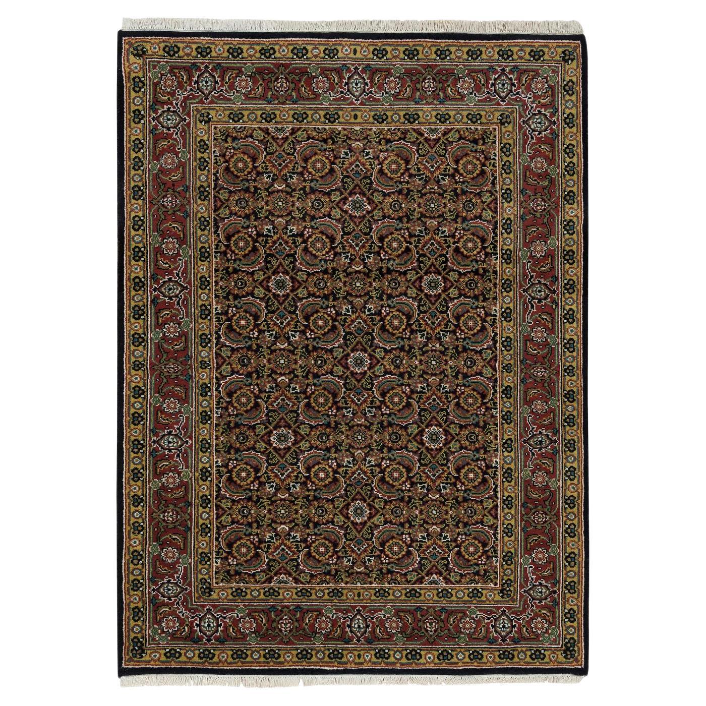 4
1 "x5
9" Asphalt Black 175 KPSI 100% laine nouée à la main Herrita Design Rug