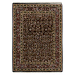 4
1 "x5
9" Asphalt Black 175 KPSI 100% laine nouée à la main Herrita Design Rug