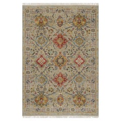 4
1 "x6
Sandbraun Wolle und Seide THE SUNSET ROSETTES Handgeknüpfter Orientteppich