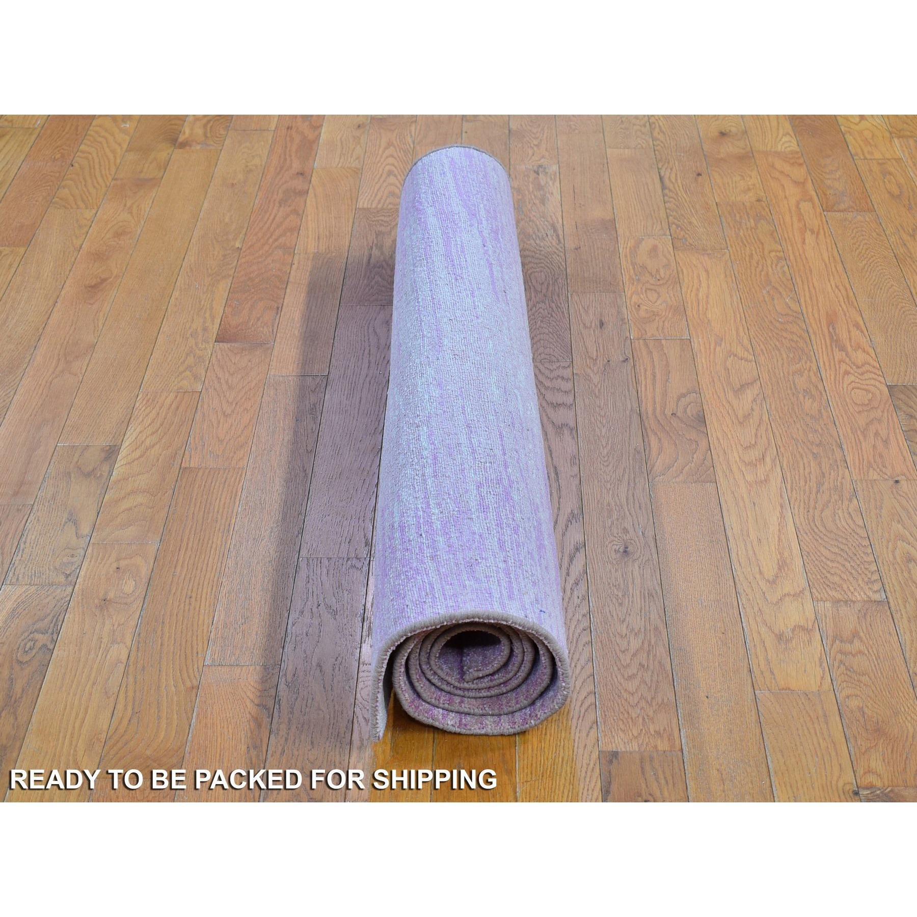 Annodato a mano Tappeto rosa spesso e soffice in pura lana solo con design/One annodato a mano 4'1 