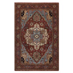 4'1 "x6'2" Rot Antik Fein Heriz Re-Kreation alle Wolle Hand geknüpft Orientteppich