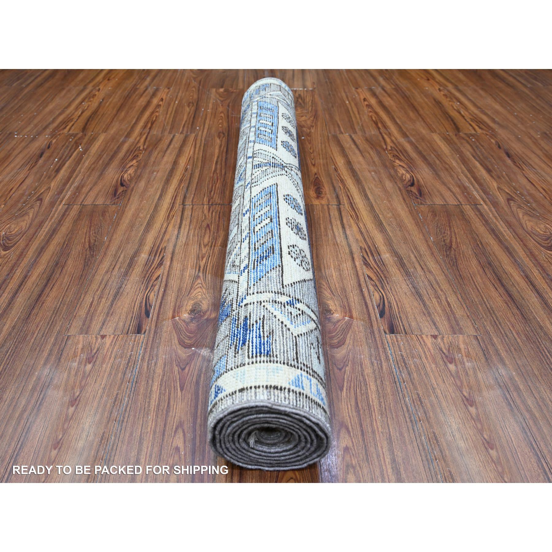 Afghano Tappeto Runner in pura lana 4'1 