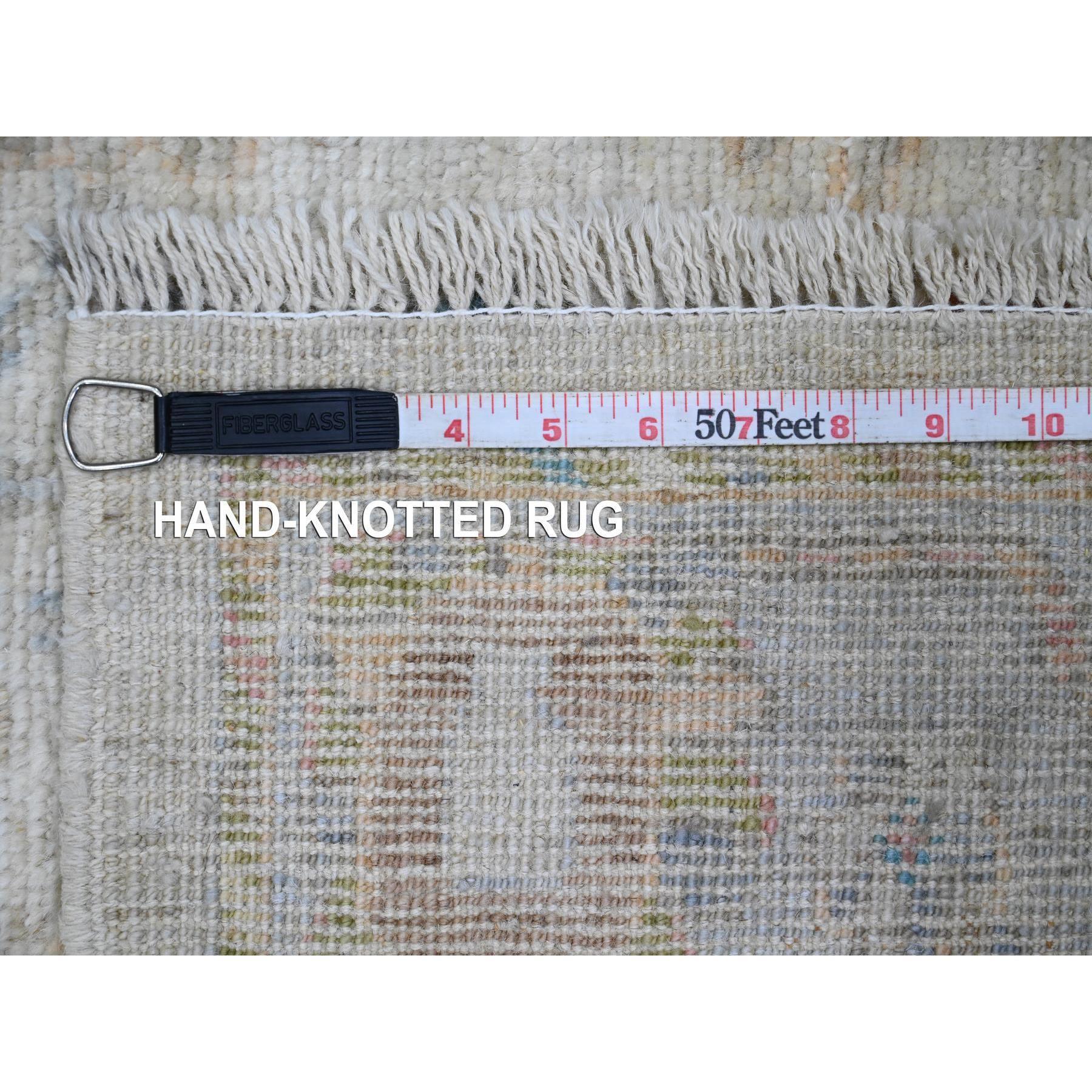 XXI secolo e contemporaneo Tappeto Runner in lana annodato a mano 4'1 