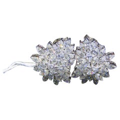 $42, 000 Seltene bedeutende 18KT Goldohrringe mit glitzernden, großen Diamanten in Fancy-Optik