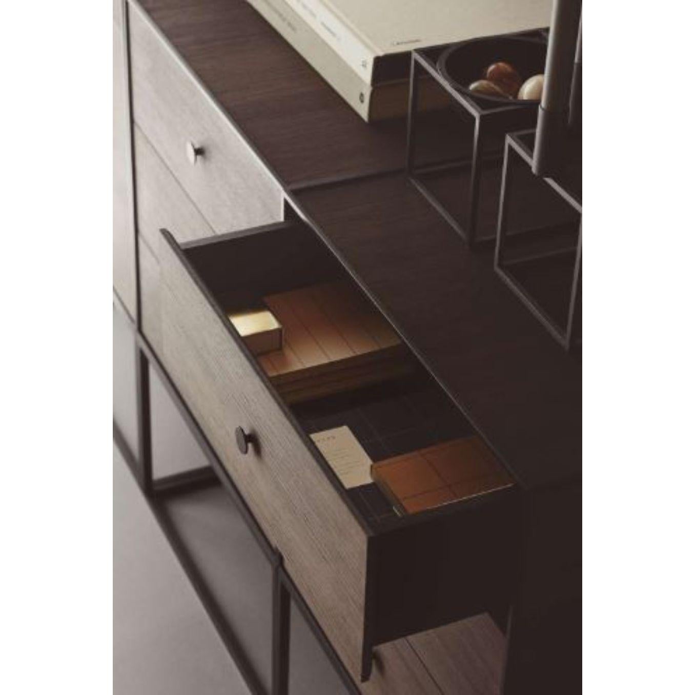 Contemporary 42 Black Ash Frame View Box by Lassen For Sale