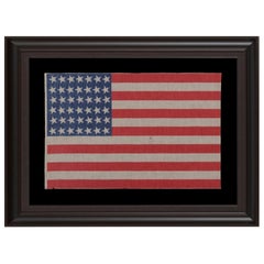 42 Canted Stars on a Washington Statehood Antique American Flag