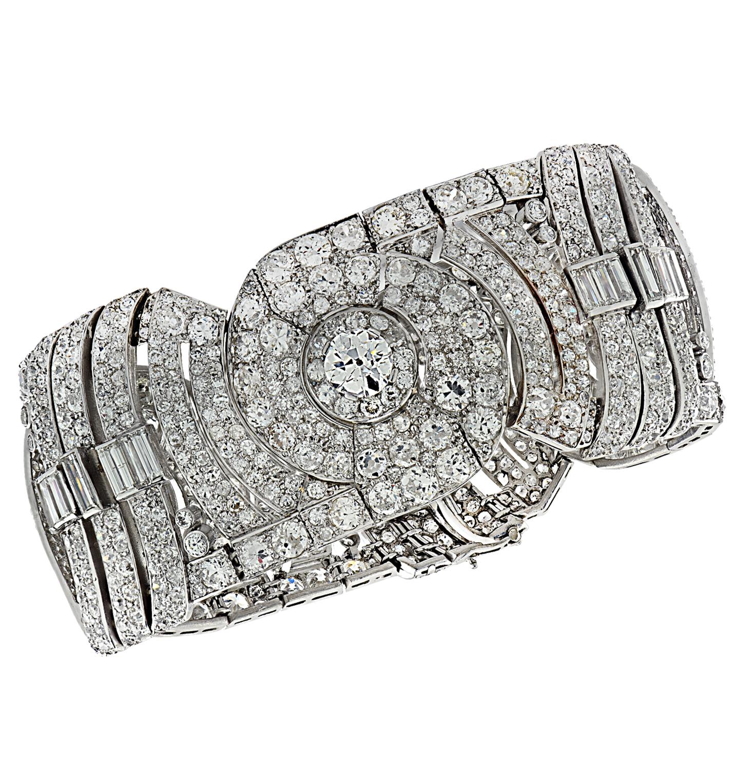 42 Carat Art Deco Diamond Bracelet 1