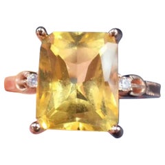 4.2 Carat Citrine Ring Gold Plated