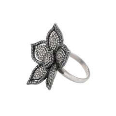 4.2 Carat Diamond Flower Cocktail Ring