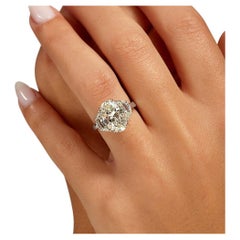 4.2 Carat Oval Statement Brilliant White SI 18K Gold Everyday Royalty