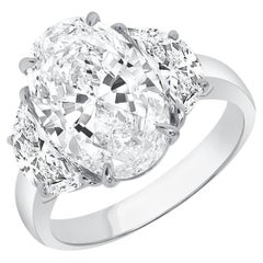 4.2 Carat Oval Statement Brilliant White SI 18K Gold Everyday Royalty