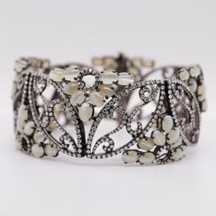 42 Karat No Heat Chrysoberyll Cats Eye & 7,37 Karat Diamant Designer-Armband