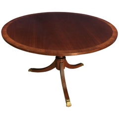 42” Dia Unfinished Mahogany Georgian Style Accent Foyer Table by Leighton Hall