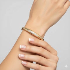 42 Bracciale Orbita di diamanti in oro giallo 14K (o 18k su richiesta)