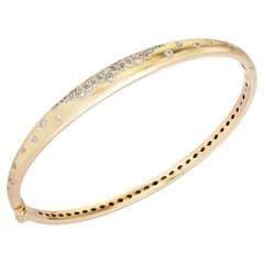 42 Bracciale Orbita di diamanti in oro giallo 14K (o 18k su richiesta)