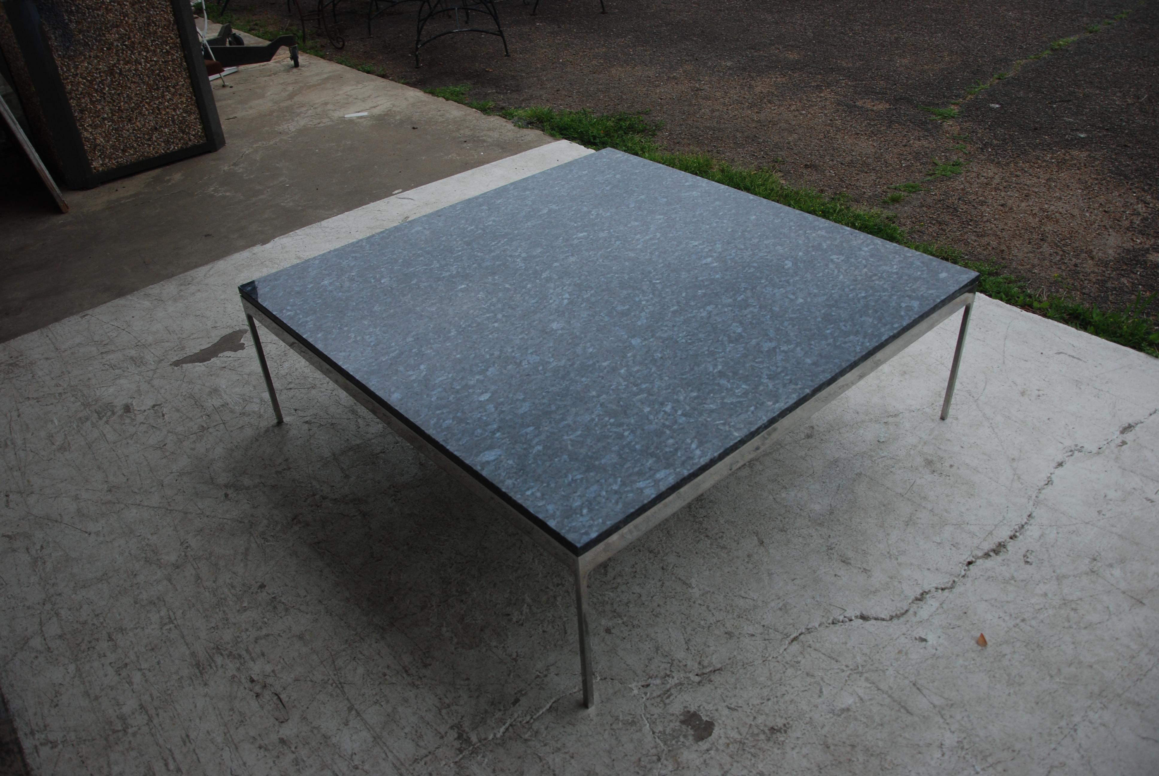 Late 20th Century Granite Stainless Steel TA35 Series Zographos Coffee Table