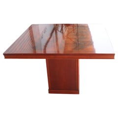 42" ICF Helikon Pedestal Base Table w/ Flame Mahogany Top