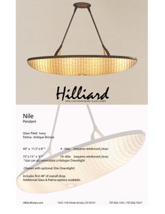 Colgante Nilo de cristal y bronce 49inch