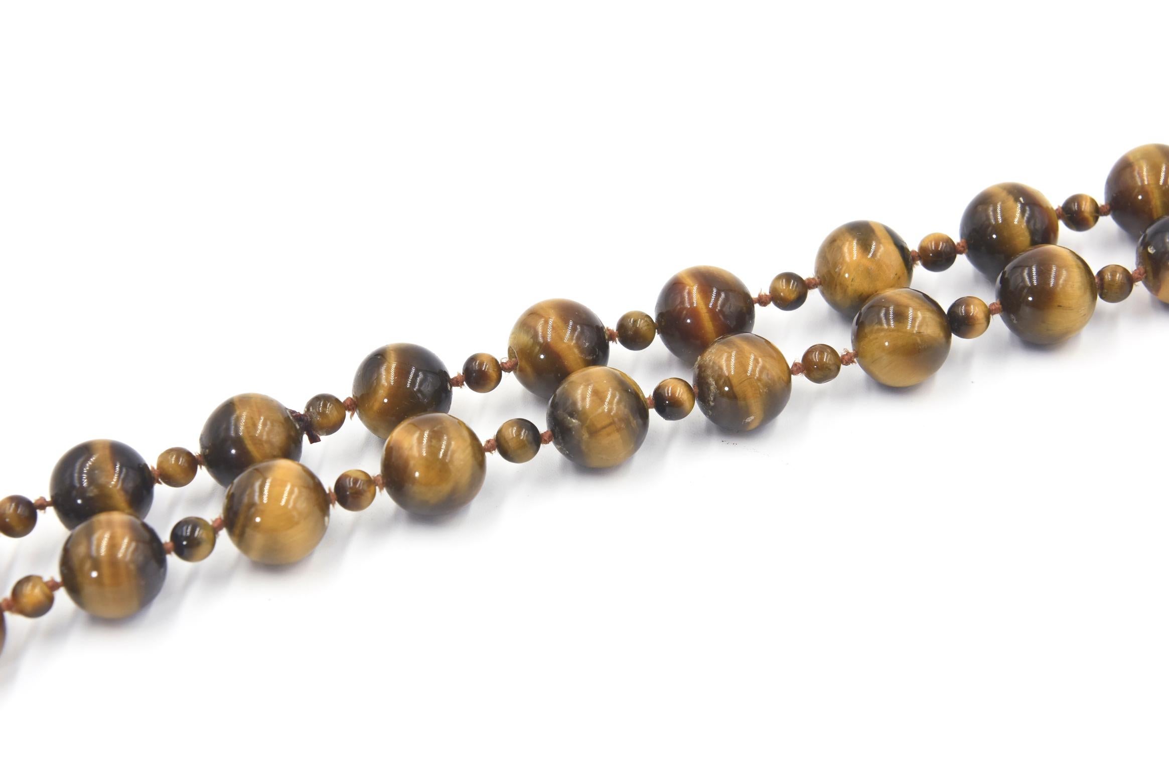 tiger eye beaded necklace