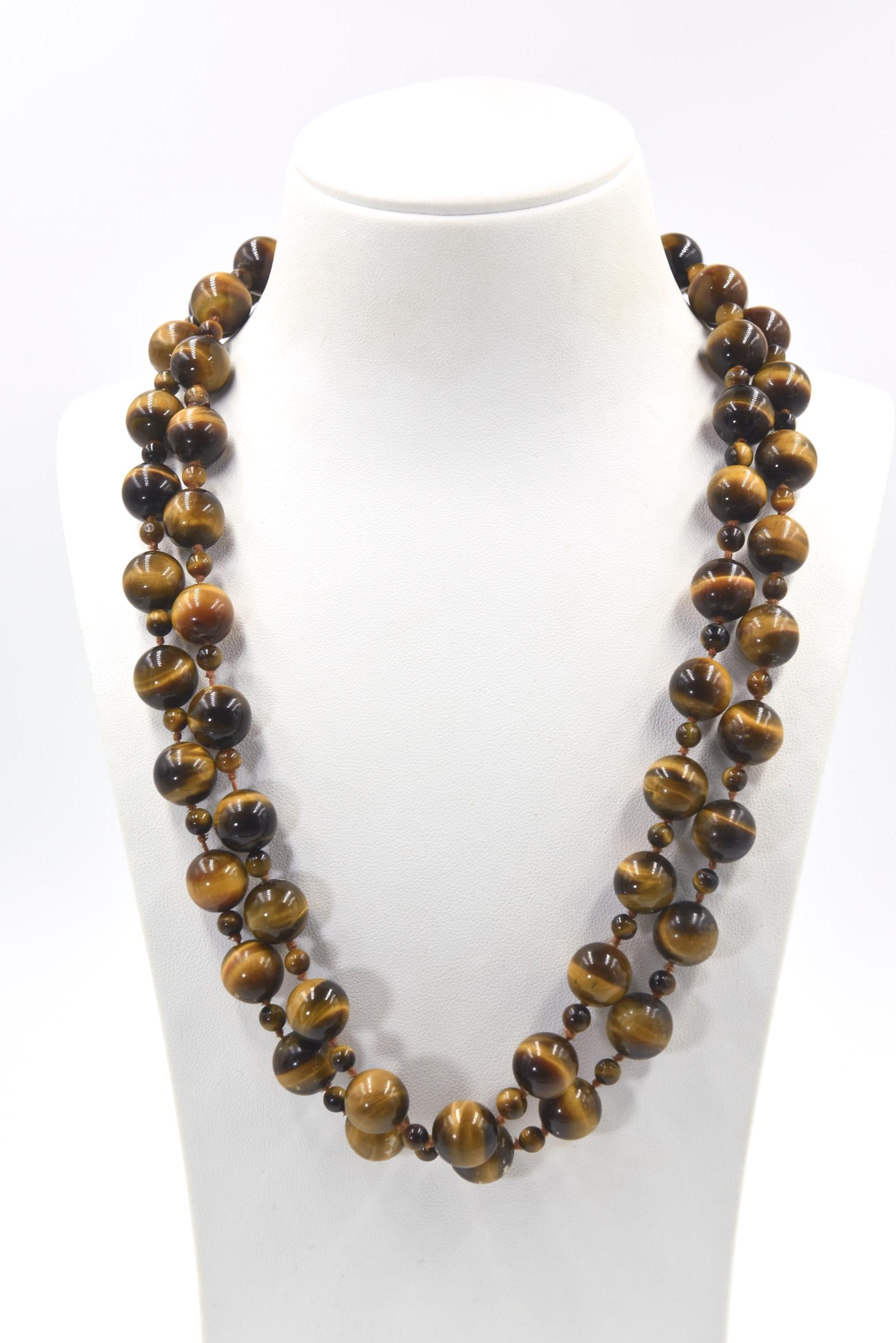 tiger eye beads necklace