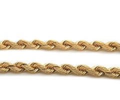 Rope Chain Necklace in 14K Yellow Gold