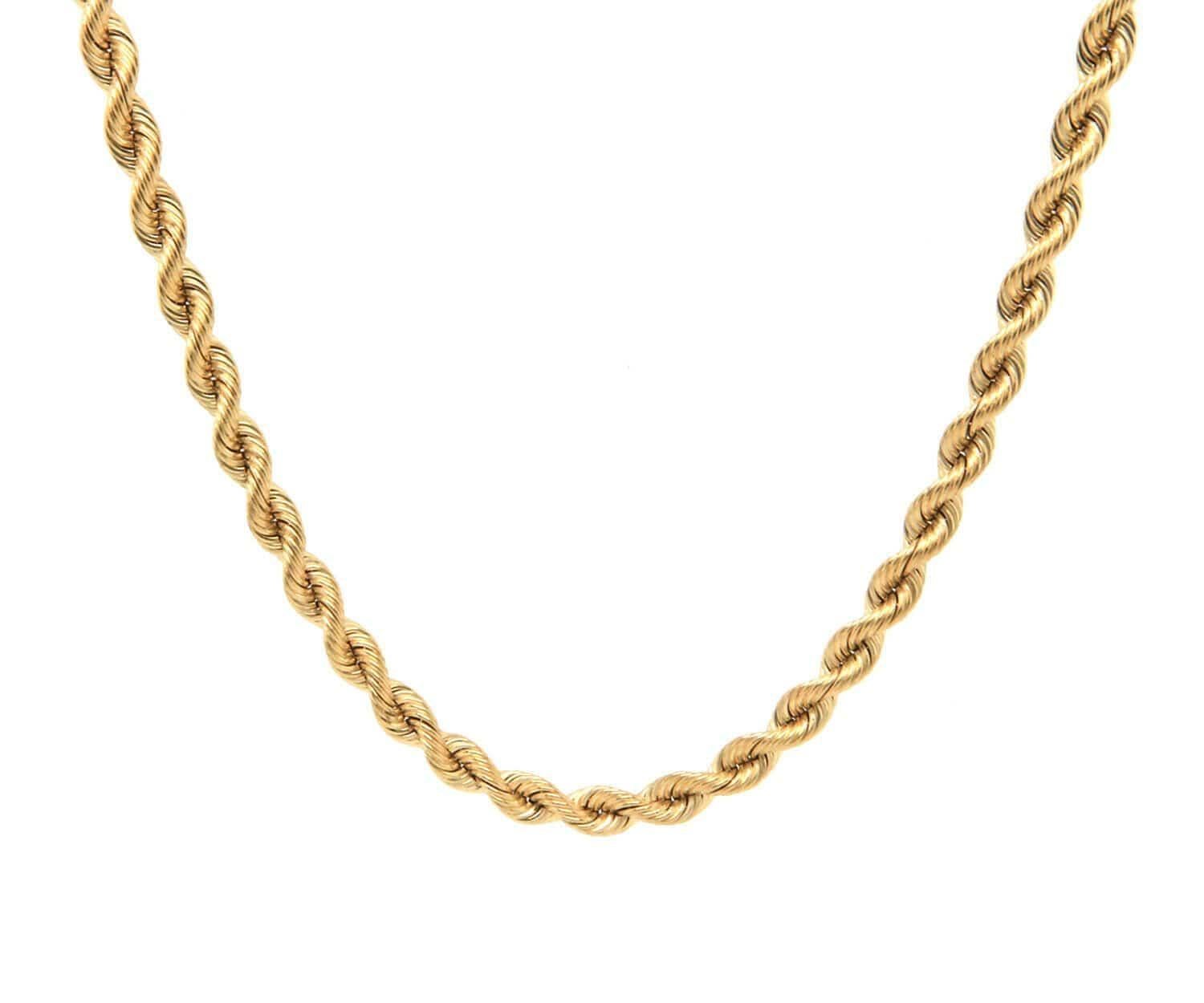 rope chain necklace sizes