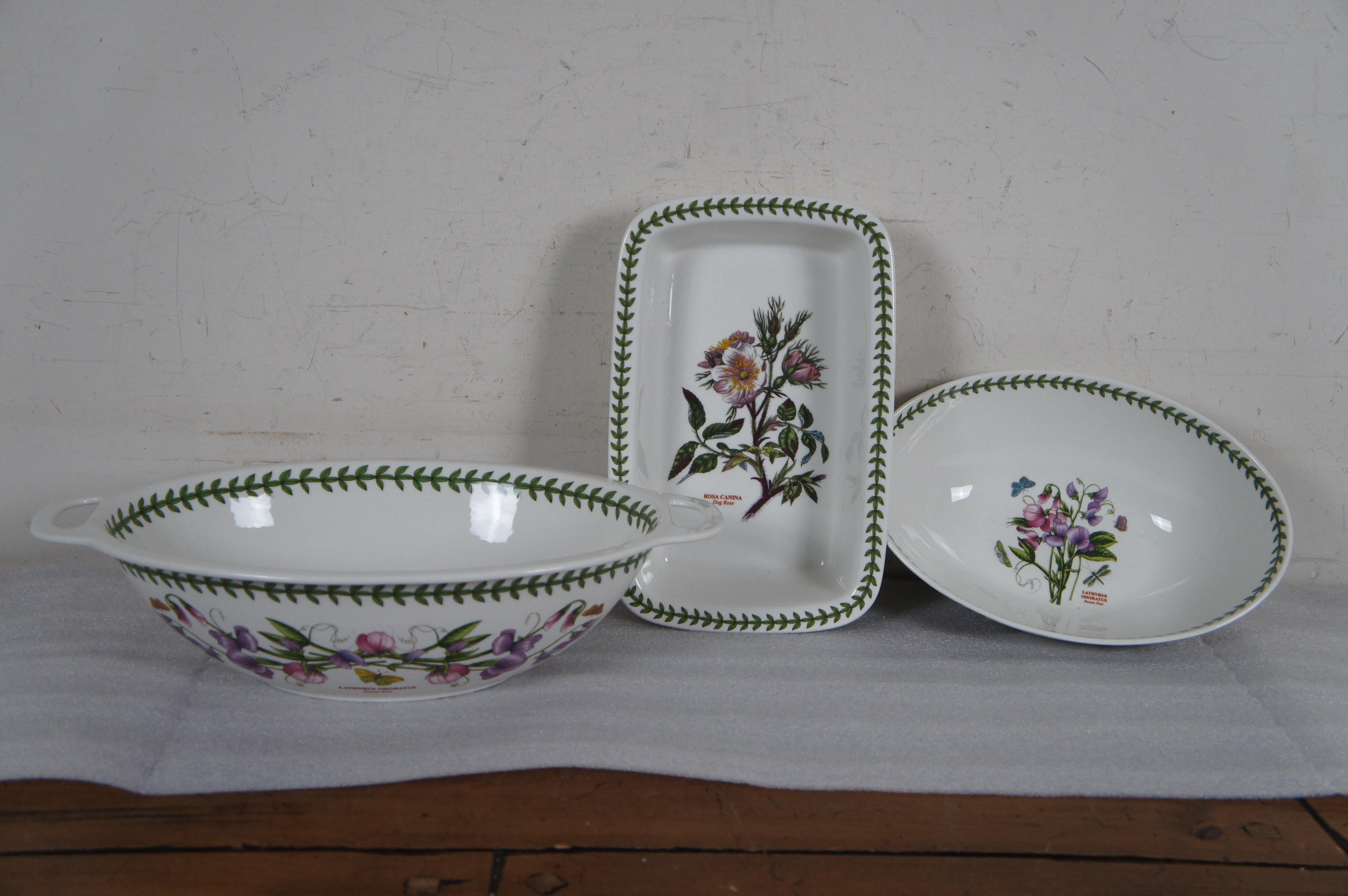 British 42 Pc Portmerion Botanic Garden Floral Dinnerware China Serving Set