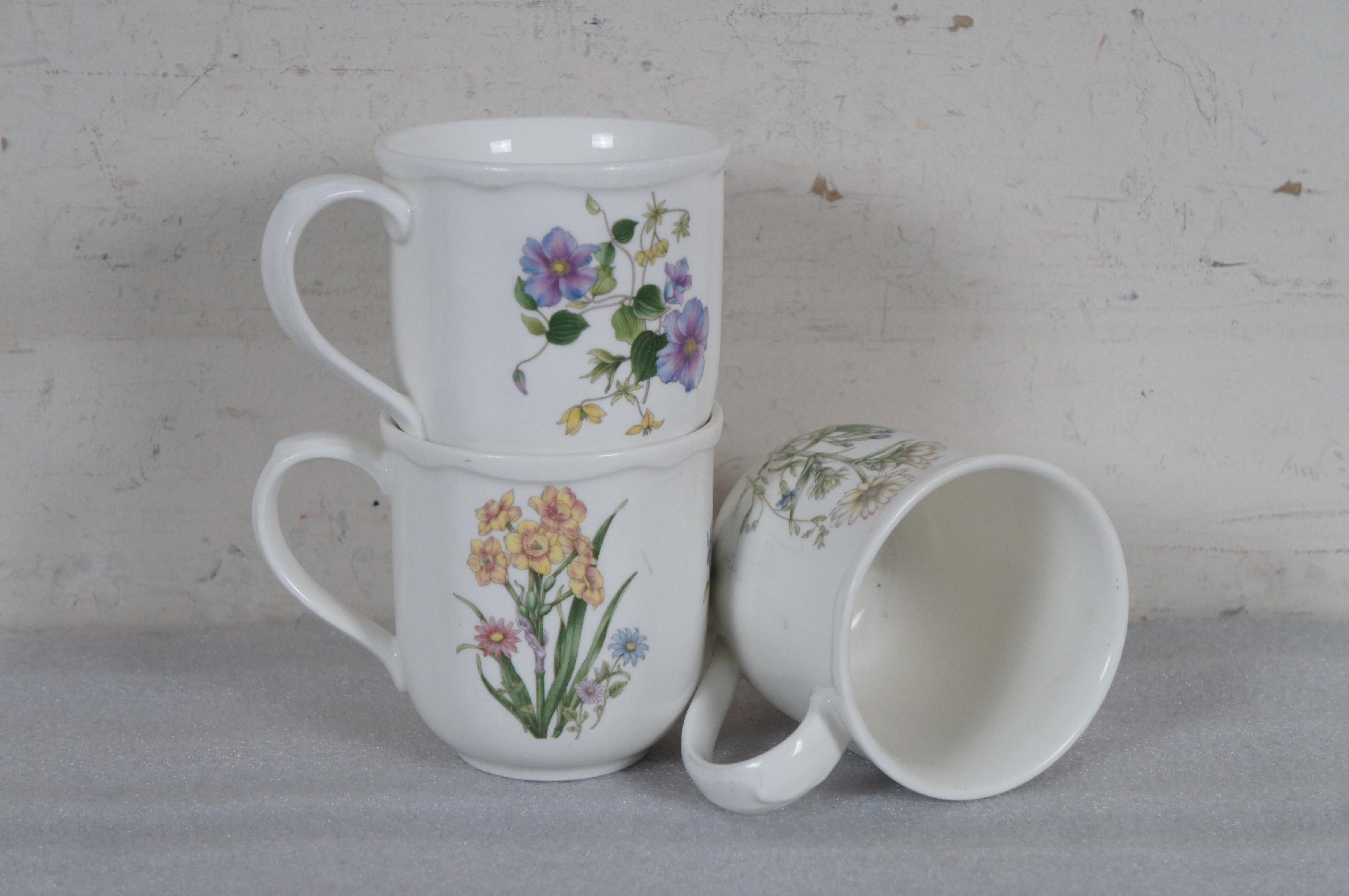 42 Pc Portmerion Botanic Garden Floral Dinnerware China Serving Set In Good Condition In Dayton, OH
