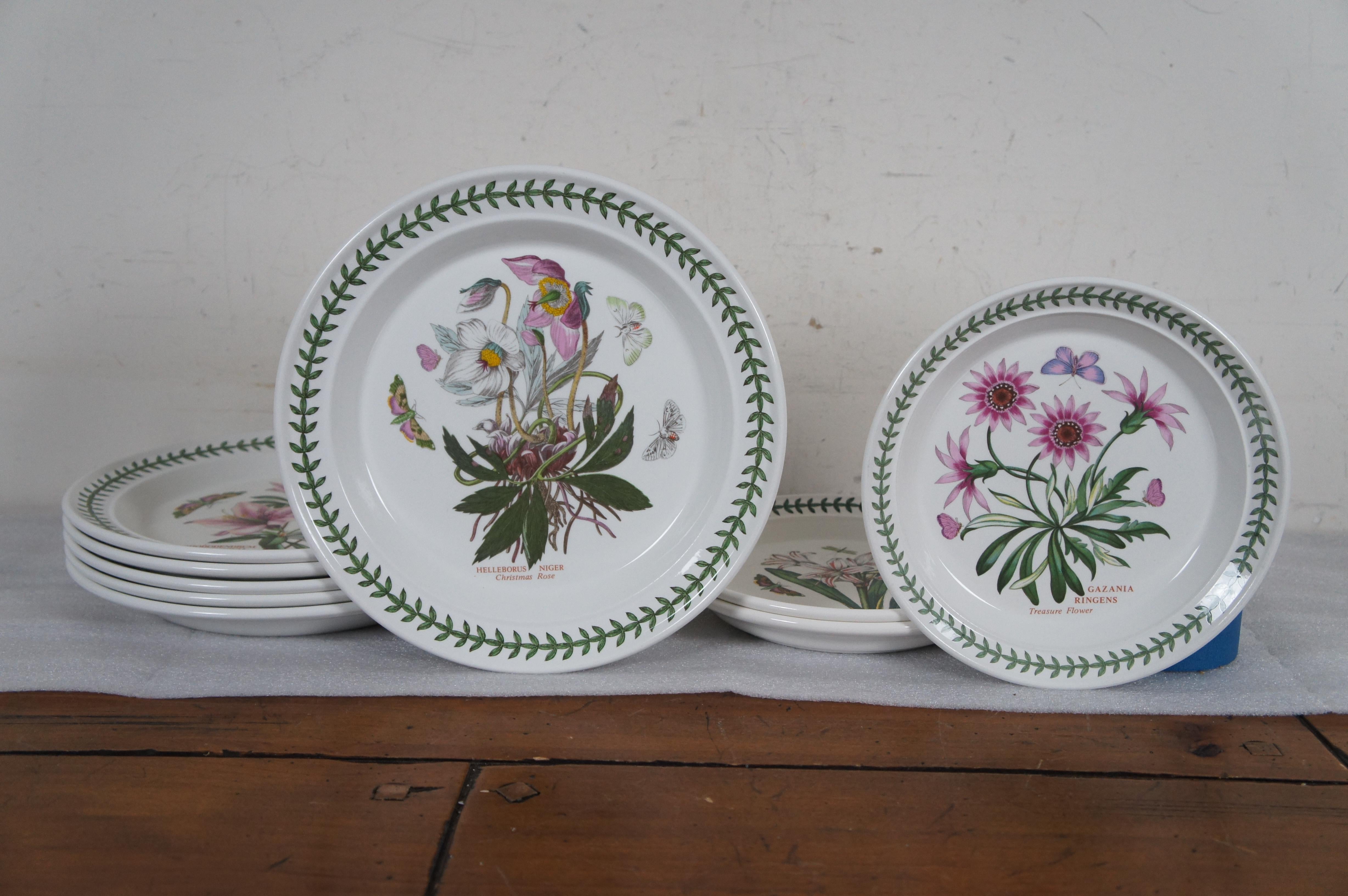 20th Century 42 Pc Portmerion Botanic Garden Floral Dinnerware China Serving Set