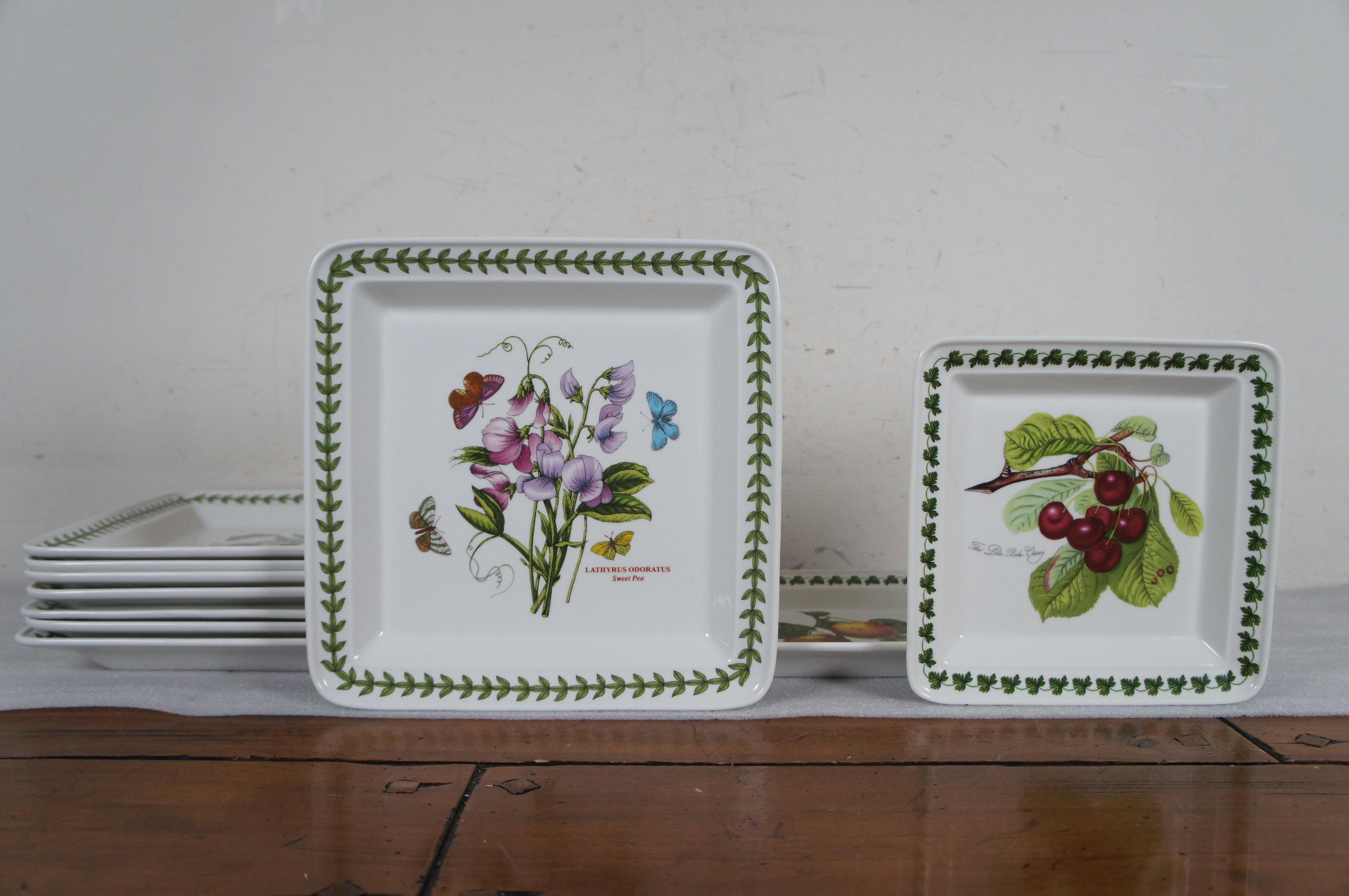 Porcelain 42 Pc Portmerion Botanic Garden Floral Dinnerware China Serving Set