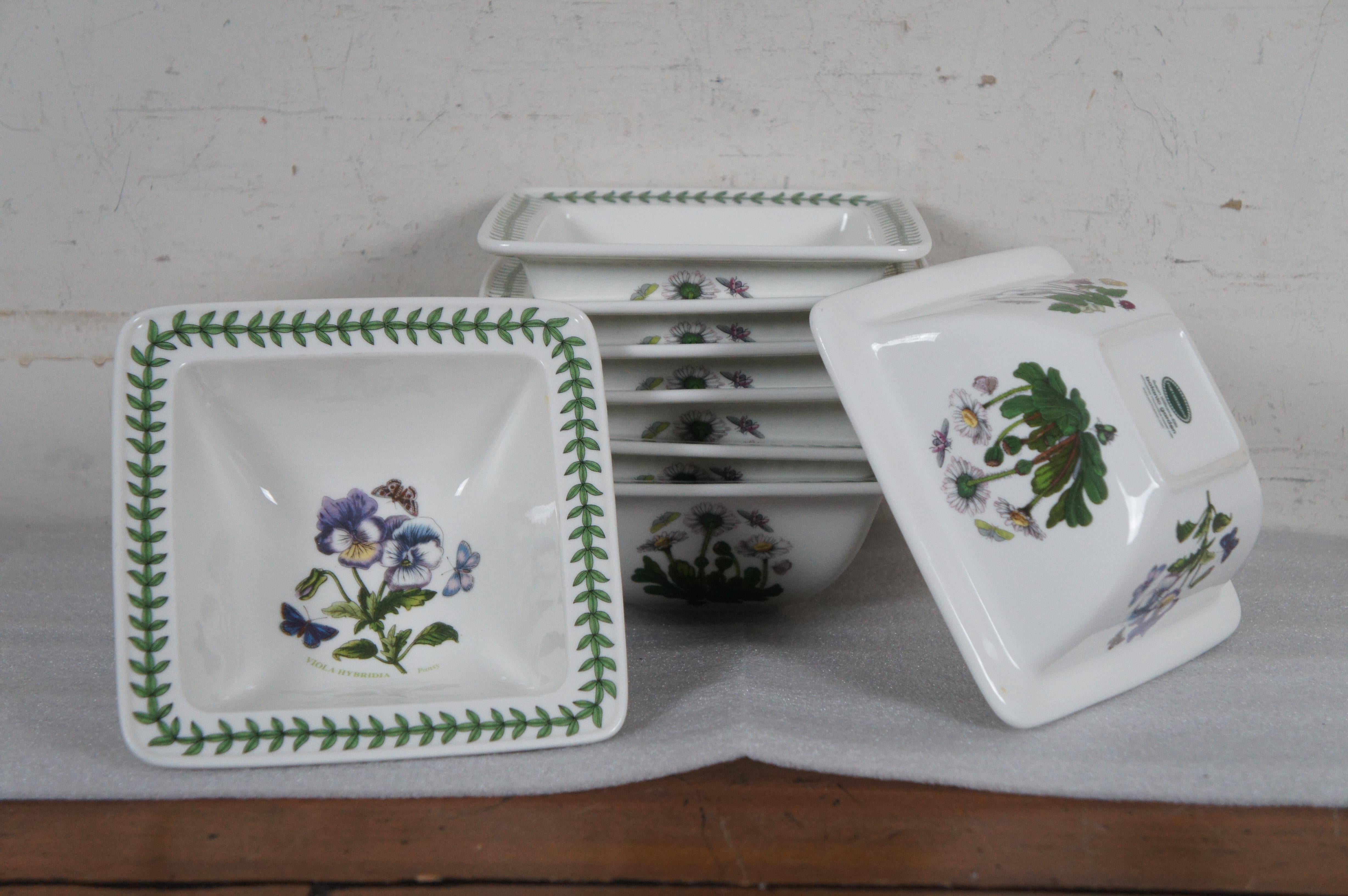 42 Pc Portmerion Botanic Garden Floral Dinnerware China Serving Set 2