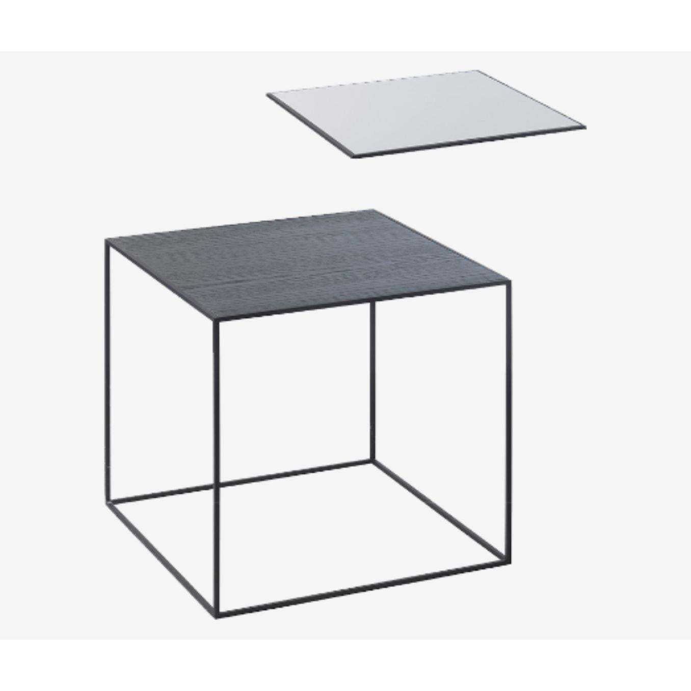 Danish 42 Perforated Twin Table by Lassen For Sale