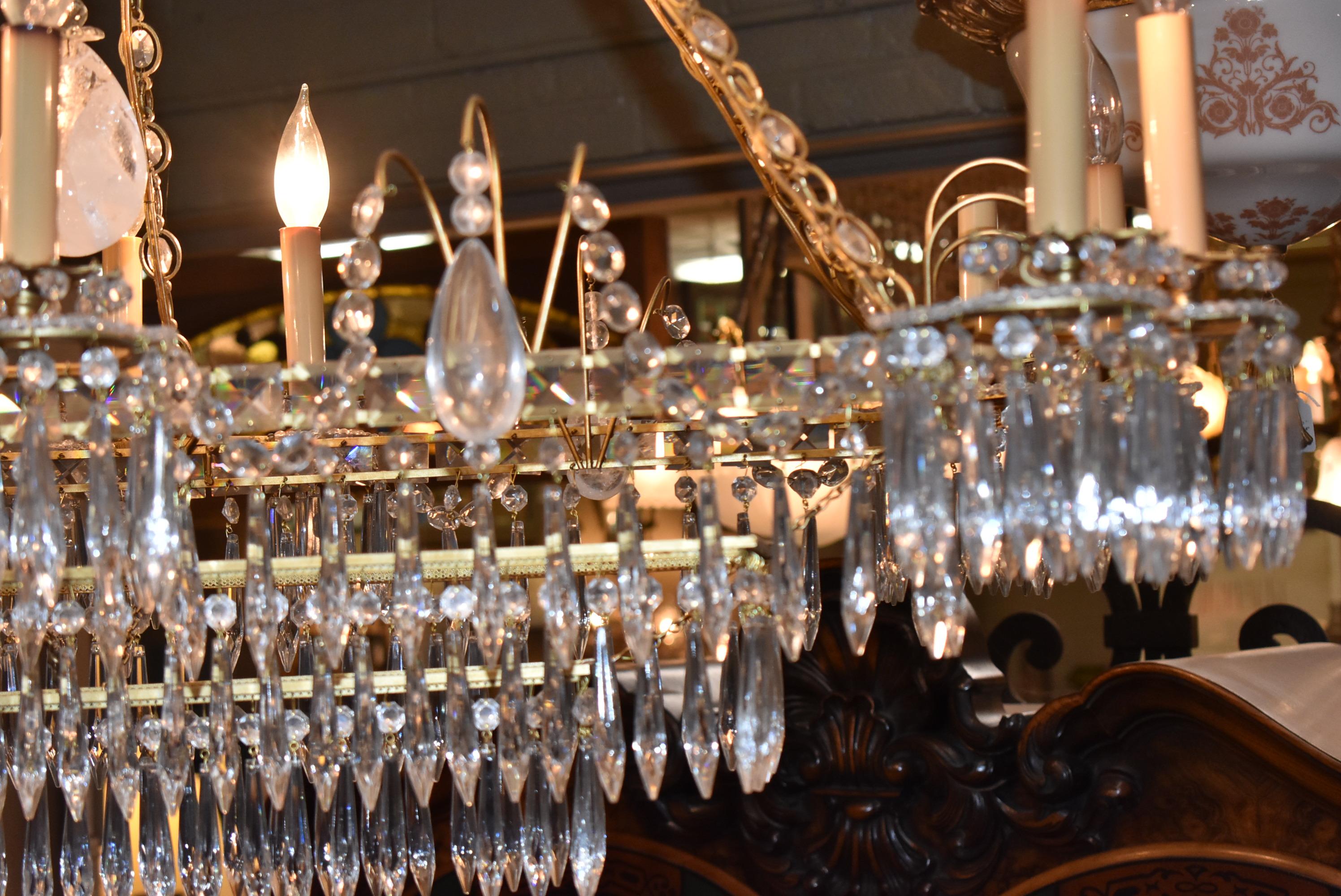 rectangular crystal chandeliers