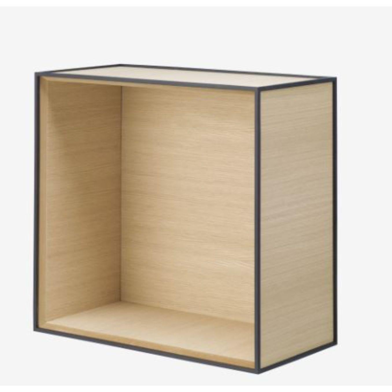 Modern 42 Smoked Oak Frame Box by Lassen For Sale