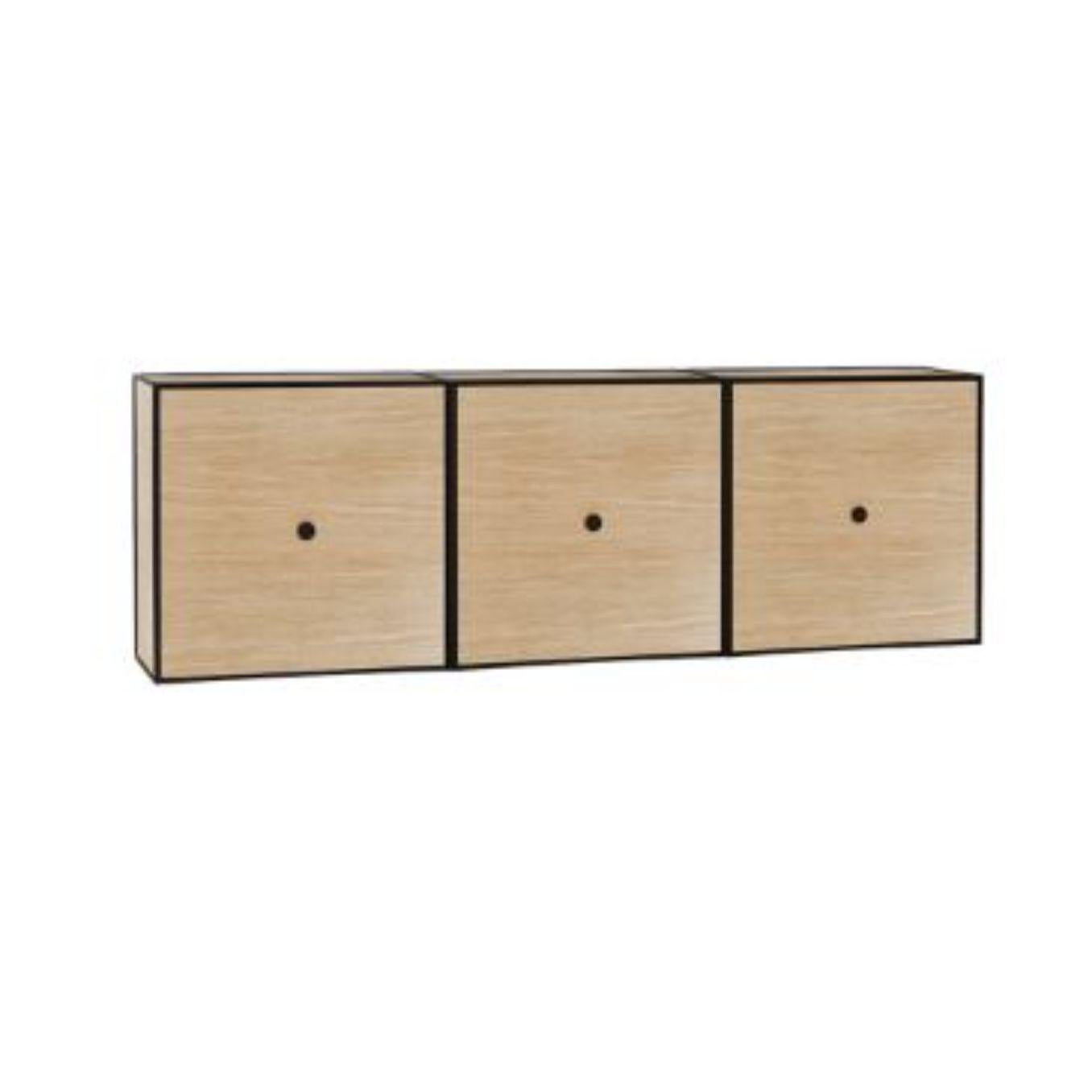 Modern 42 Smoked Oak Frame View Box by Lassen For Sale
