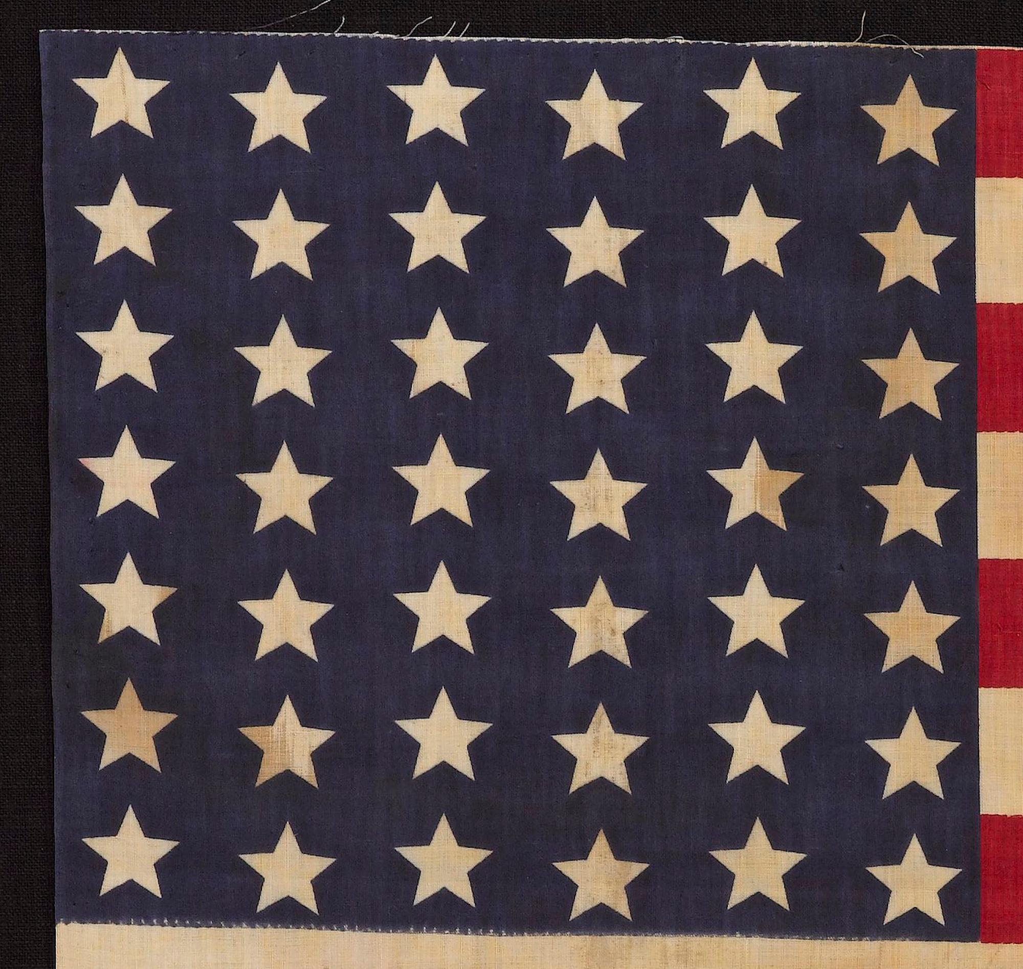 Cotton 42-Star 7th Cavalry Regiment Parade Guidon, Printed 