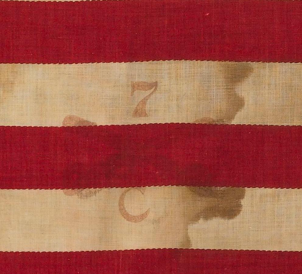 Américain Parade du 7e régiment de cavalerie à 42 étoiles Guidon, imprimé « 7C », vers 1889-1895