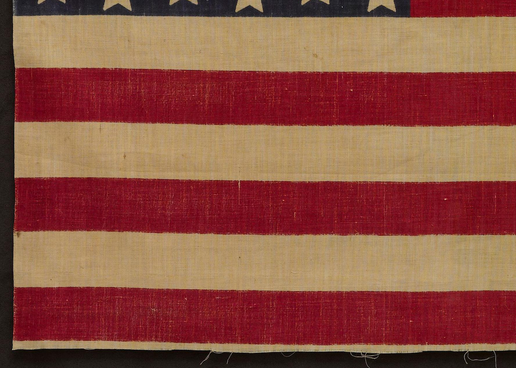 Coton Drapeau de parade américain à 42 étoiles, commémorant l'accession à l'État de Washington, 1889 en vente