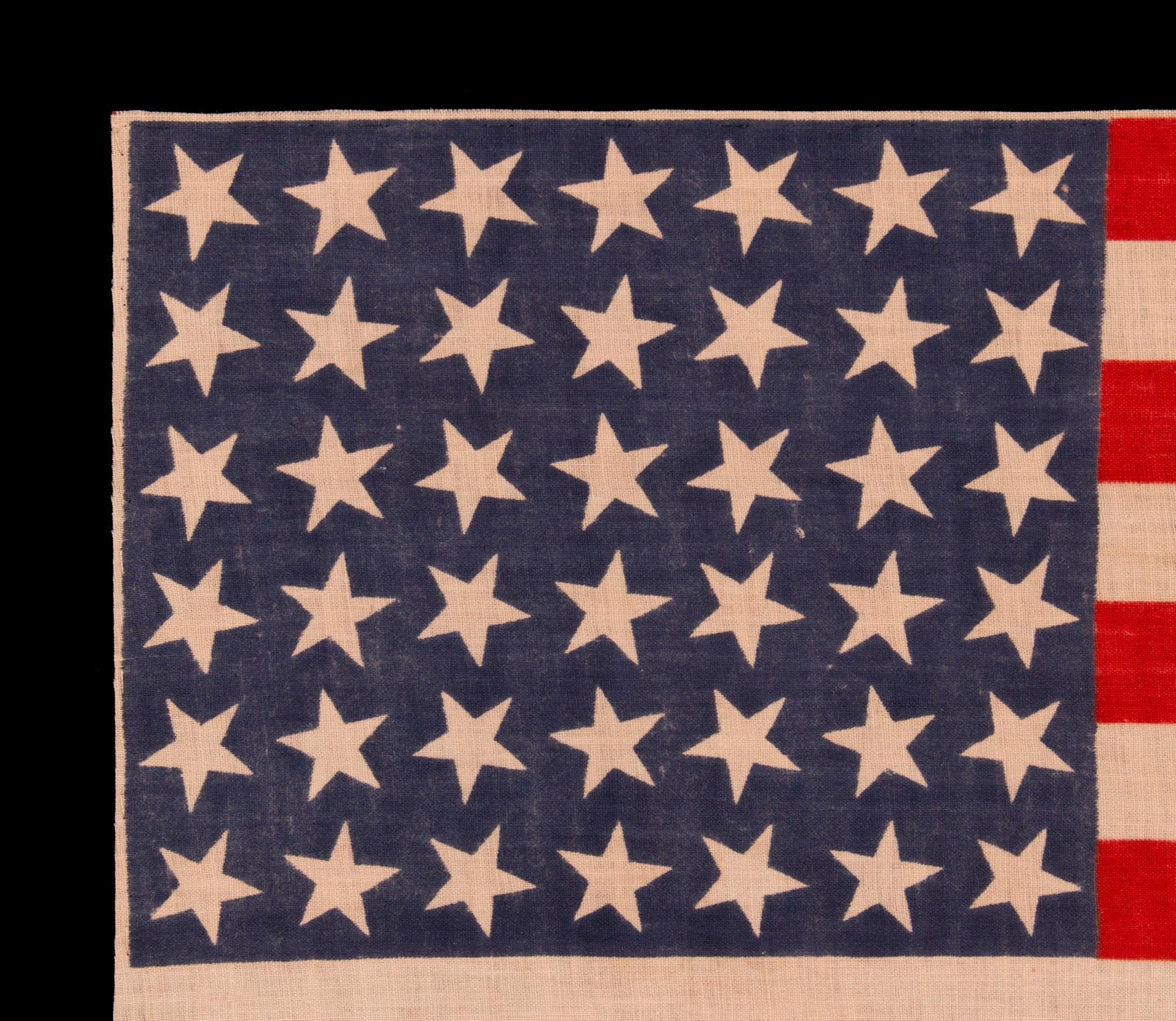 42 Star Antique American Parade Flag, Washington Statehood, ca 1889-1890 In Good Condition For Sale In York County, PA