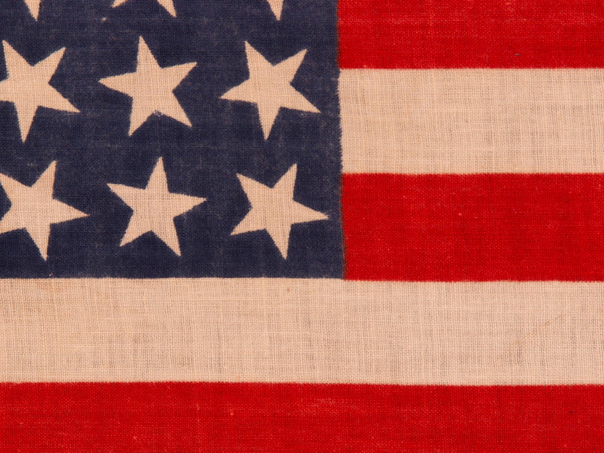 19th Century 42 Star Antique American Parade Flag, Washington Statehood, ca 1889-1890 For Sale