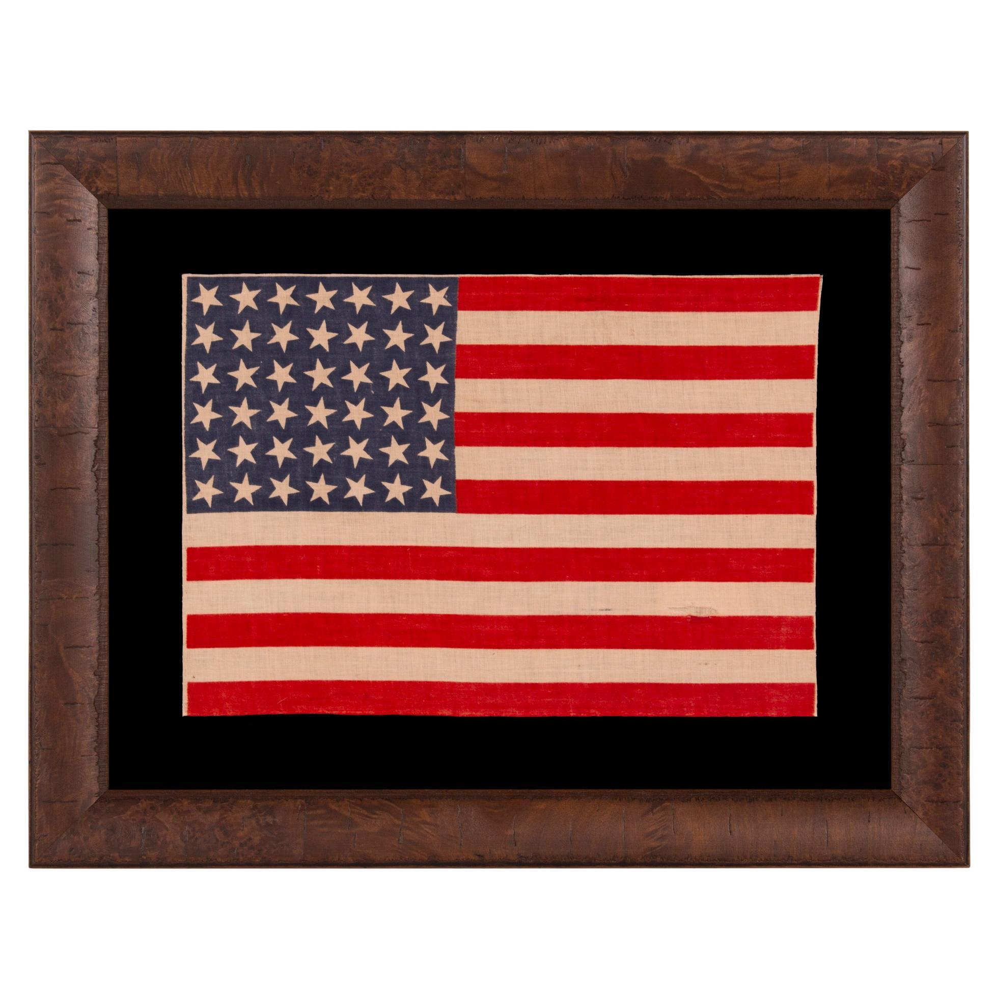 42 Star Antique American Parade Flag, Washington Statehood, ca 1889-1890