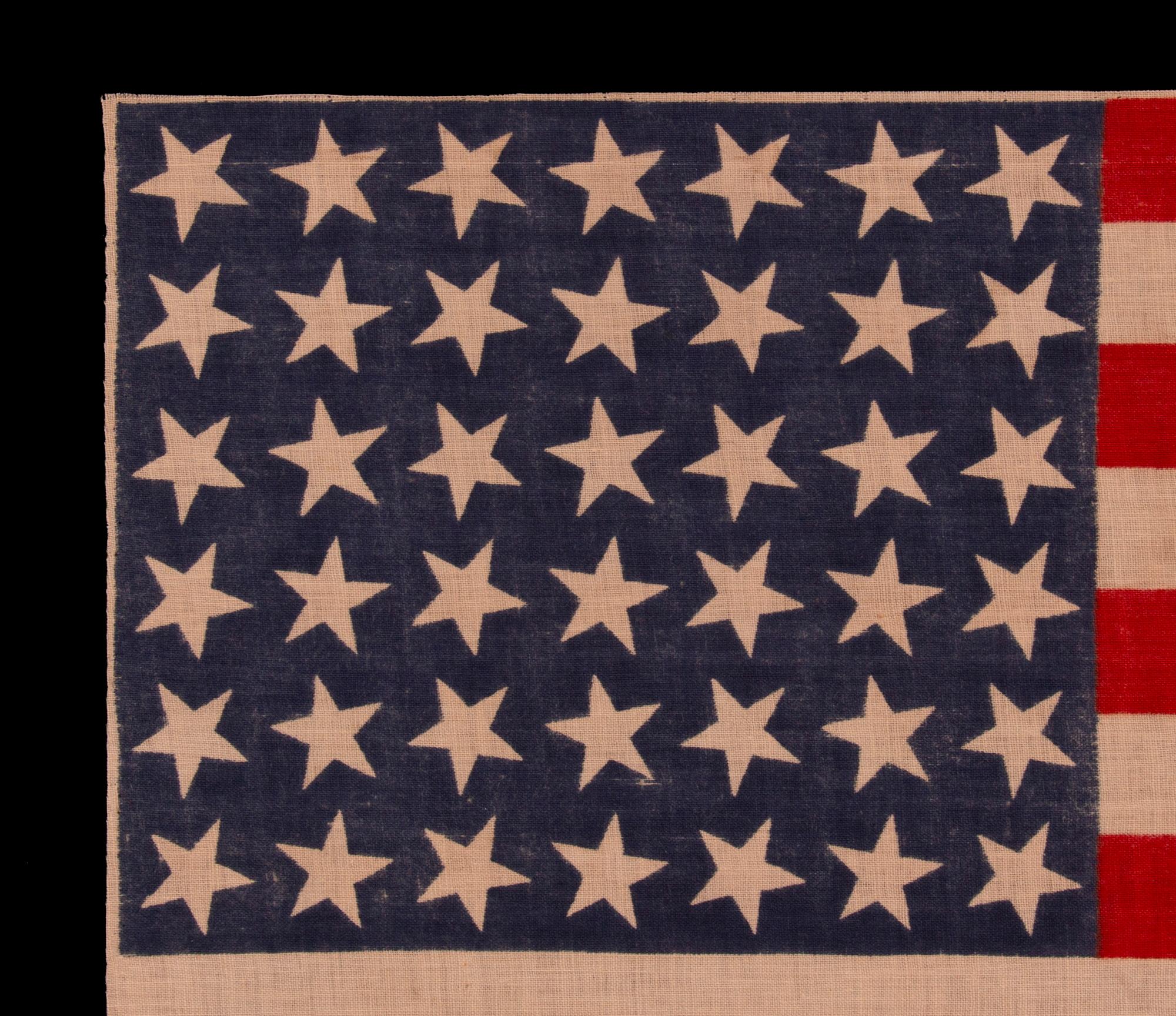 Américain 42 Drapeau de parade à étoiles dispersées, vers 1889-1890 en vente