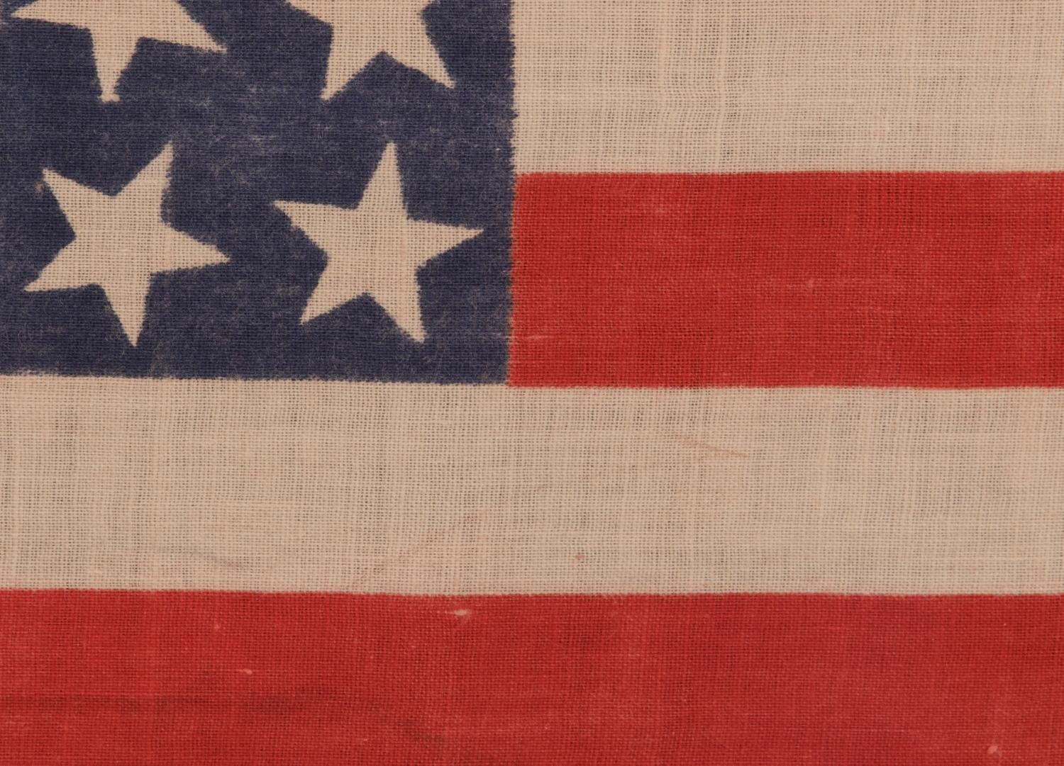 Mid-19th Century 42 Stars American Flag, an Unofficial Star Count, with Scatter Star Positioning 
