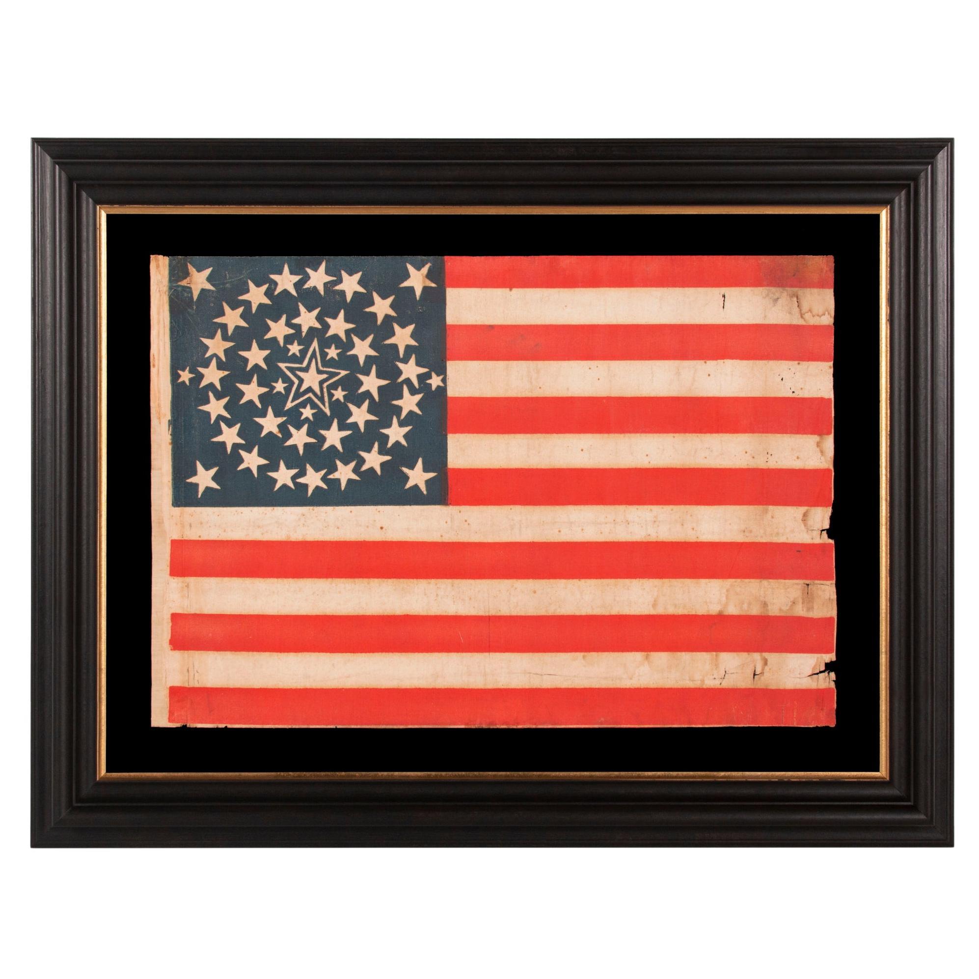 42 Stars American Flag with Stars in a Medallion Configuration, Washington State