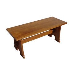 Stickley Mission Collection White Oak Trestle Bench