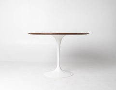 42" Tulip Dining Table in Walnut for Knoll designed by Eero Saarinen
