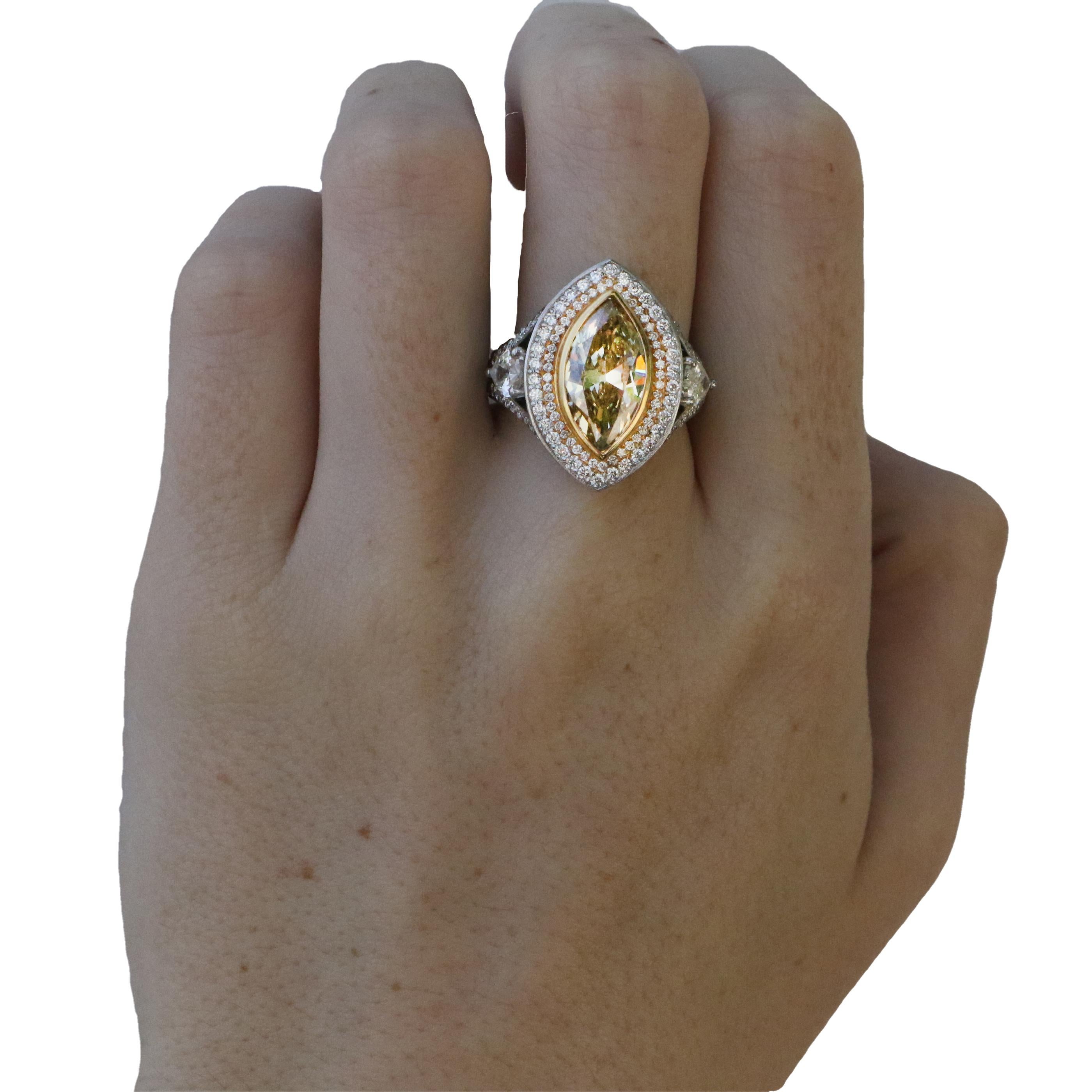Women's 4.20 Carat Canary Diamond Ring