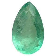 Esmeralda colombiana verde claro de 4.20 quilates - Lágrima talla pera - Piedra de nacimiento de mayo