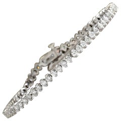 4.20 Carat Diamond 18 Karat White Gold Bracelet