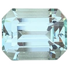 4.20 Carat Natural Loose Aquamarine Emerald Shape Gemstone (Aigue-marine en vrac en forme d'émeraude)
